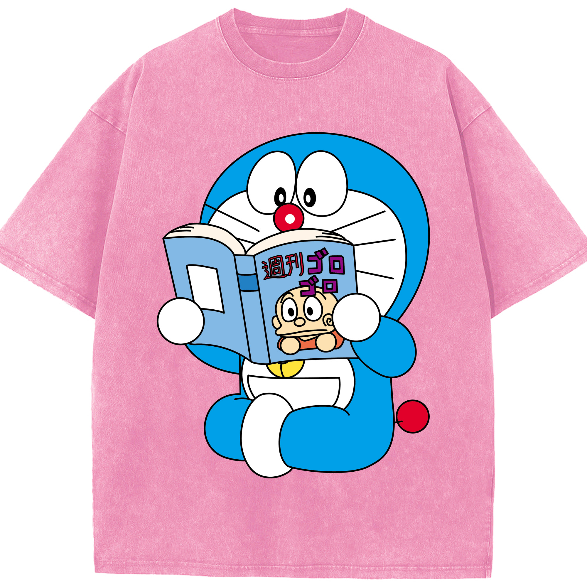 （画像用） ドラえもん Doraemon 綿100% ヴィンテージ風 半袖Tシャツ（フロントプリント）